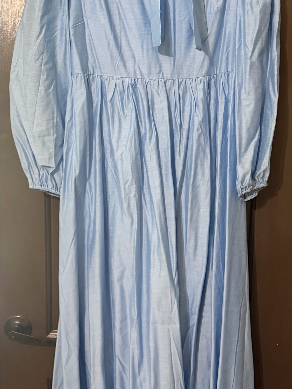 Sister Jane Powder Blue Bow-Tie Puff Sleeve Maxi Dress - Picture 2 of 2